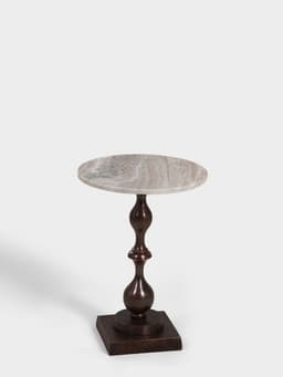 Стол кофейный, 41×41×56 см, алюминий, мрамор