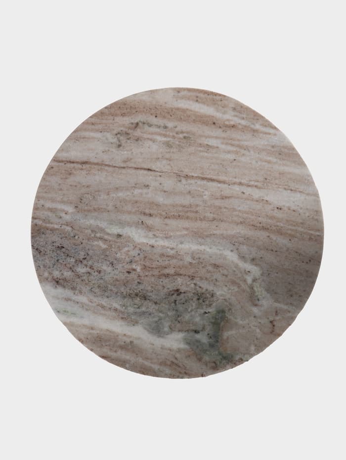 Стол кофейный, 41×41×56 см, алюминий, мрамор