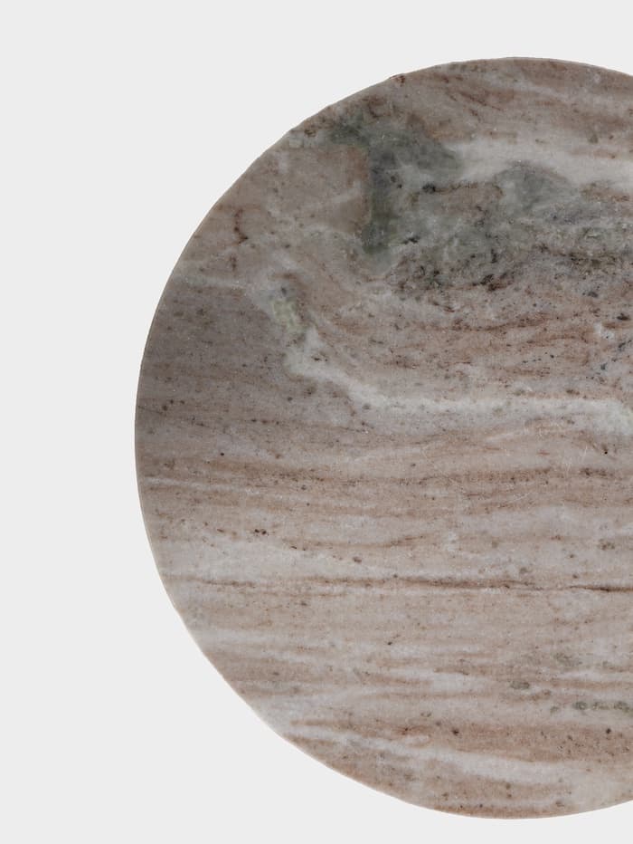 Стол кофейный, 41×41×56 см, алюминий, мрамор