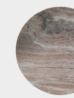 Стол кофейный, 41×41×56 см, алюминий, мрамор