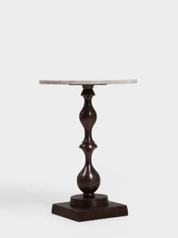 Стол кофейный, 41×41×56 см, алюминий, мрамор