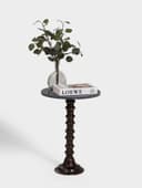 Стол кофейный, 41×41×57 см, алюминий, мрамор