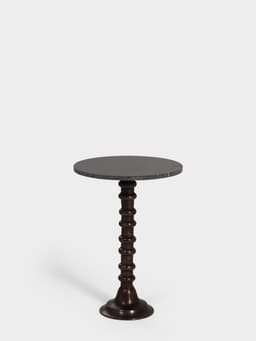 Стол кофейный, 41×41×57 см, алюминий, мрамор