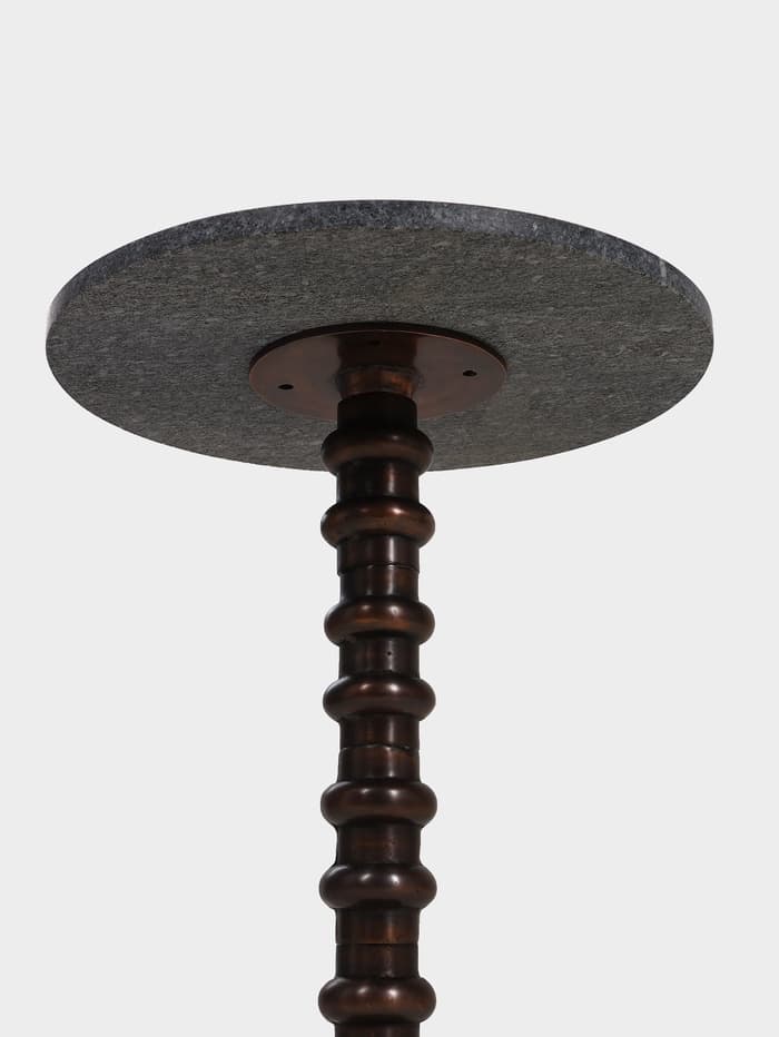 Стол кофейный, 41×41×57 см, алюминий, мрамор