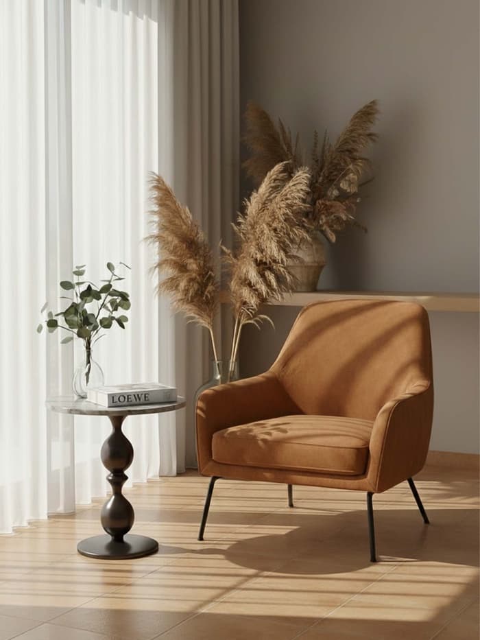 Стол кофейный, 41×41×57 см, алюминий, мрамор