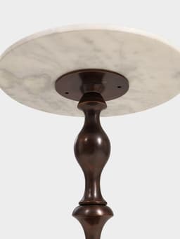 Стол кофейный, 41×41×57 см, алюминий, мрамор