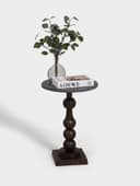 Стол кофейный, 41×41×59 см, алюминий, мрамор