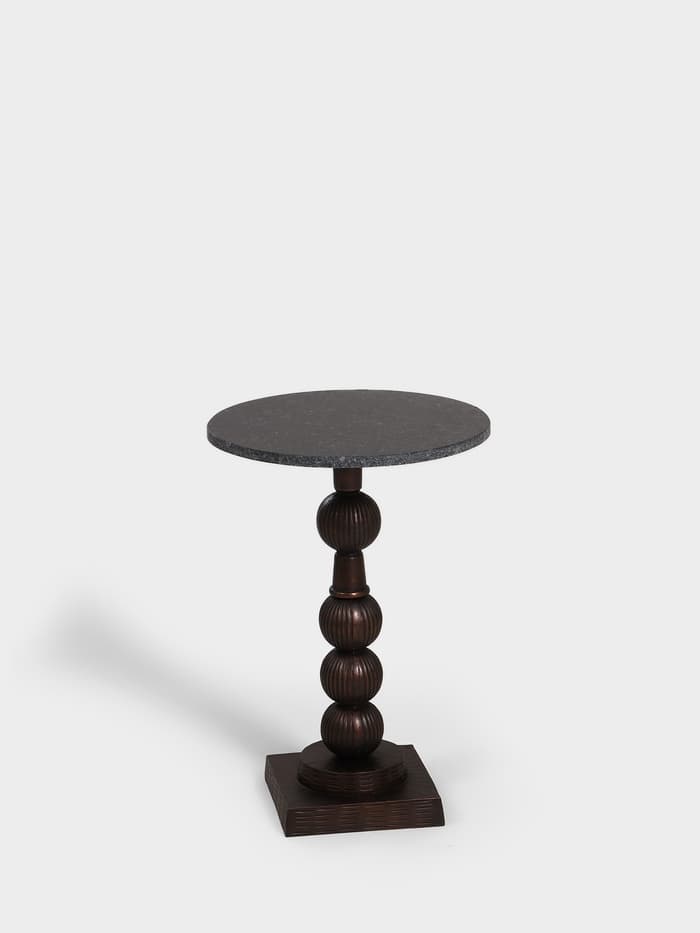 Стол кофейный, 41×41×59 см, алюминий, мрамор