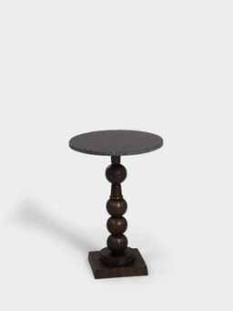 Стол кофейный, 41×41×59 см, алюминий, мрамор