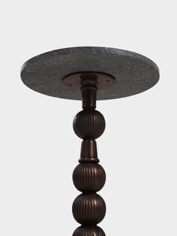 Стол кофейный, 41×41×59 см, алюминий, мрамор