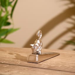 Стоппер дверной «Киска», 15×3.5×9 см, алюминий