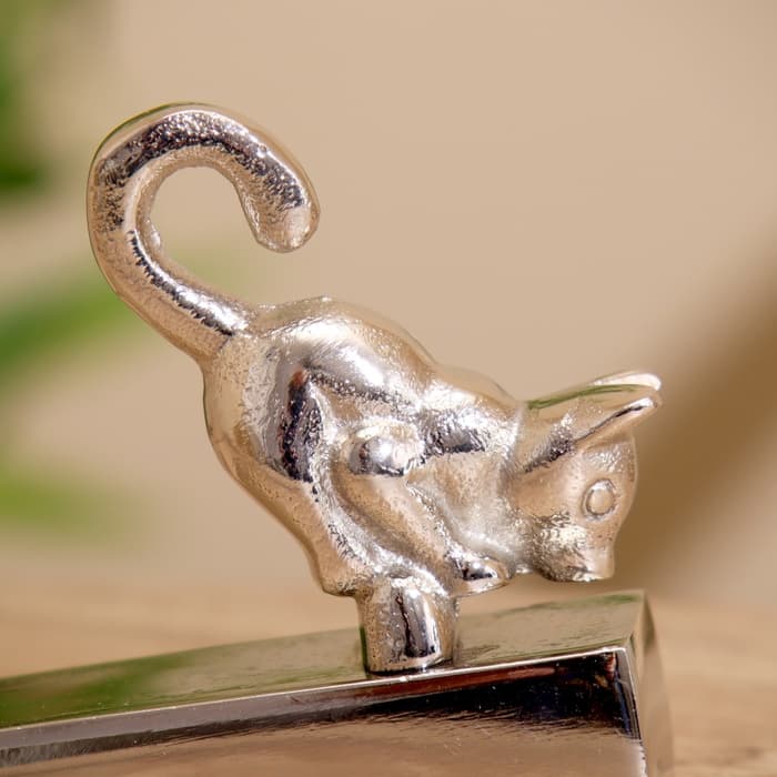 Стоппер дверной «Киска», 15×3.5×9 см, алюминий