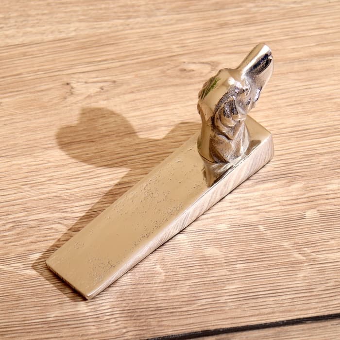Стоппер дверной «Собака», 15×3.5×8 см, алюминий