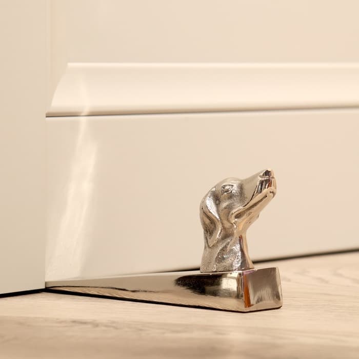 Стоппер дверной «Собака», 15×3.5×8 см, алюминий