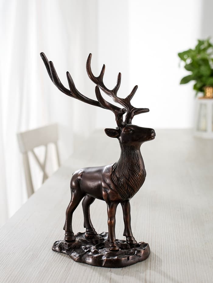Сувенир «Олень», 17×16×34 см, алюминий
