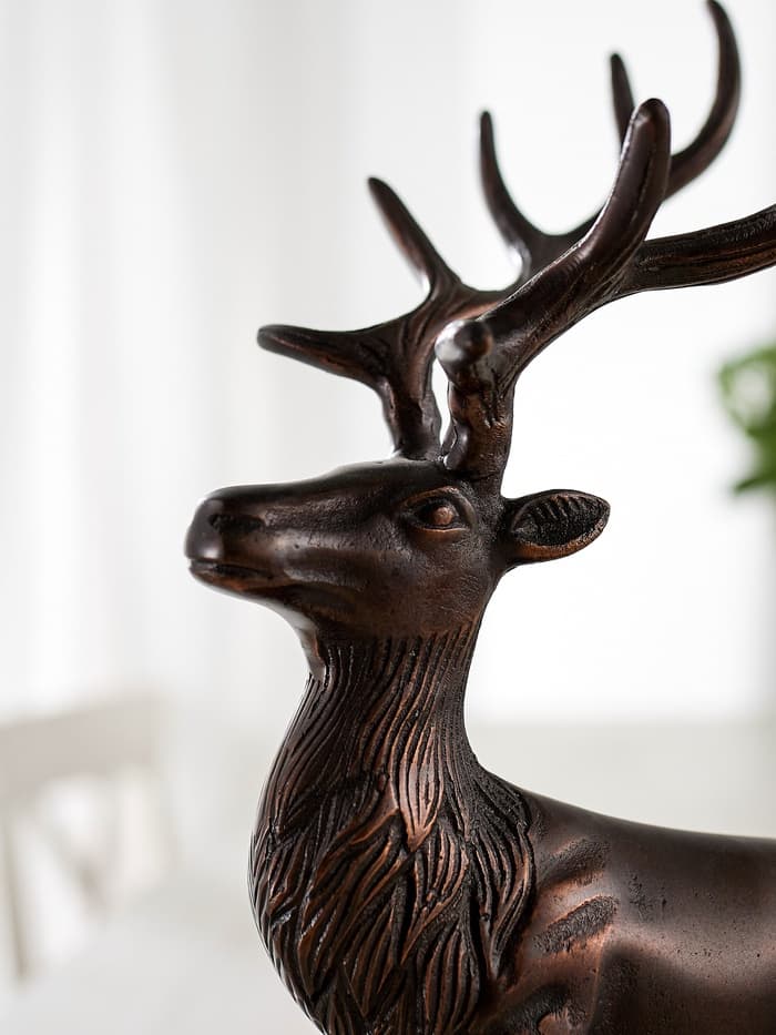 Сувенир «Олень», 17×16×34 см, алюминий