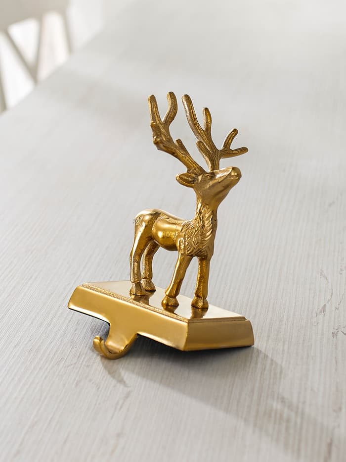 Сувенир с крючком «Олень», 12×9×18 см, алюминий