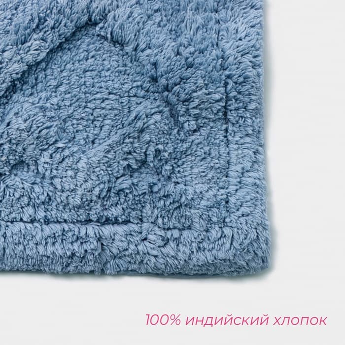 Коврик для дома Доляна «Нежность», 40×60 см, голубой