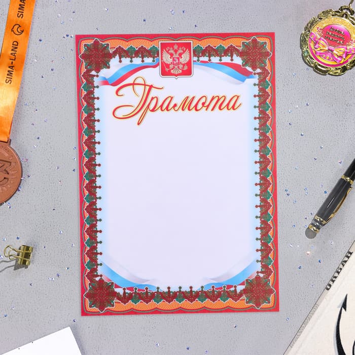 Портфолио в папке, ученика 5 - 9 класса, 8 грамот, А4