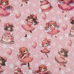 Бумага упаковочная двухсторонняя «Девочка и торт», глянец 100×70 см