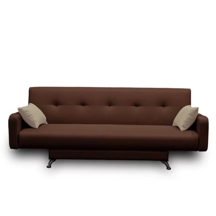 Диван прямой «Манго 3», спальное место 1100×1920 мм, обивка ткань, цвет нео шоколад/латте