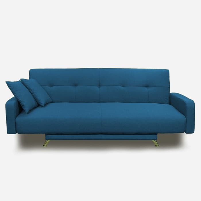 Диван прямой «Манго 3», спальное место 1100×1920 мм, обивка ткань, цвет савана деним