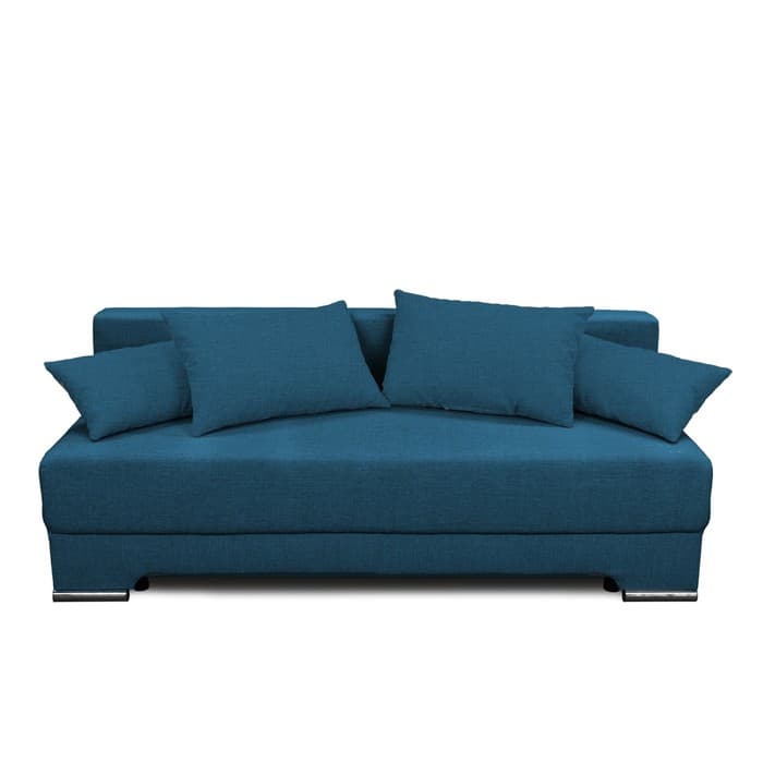 Диван прямой «Киви», спальное место 1400×1900 мм, обивка ткань, цвет савана деним