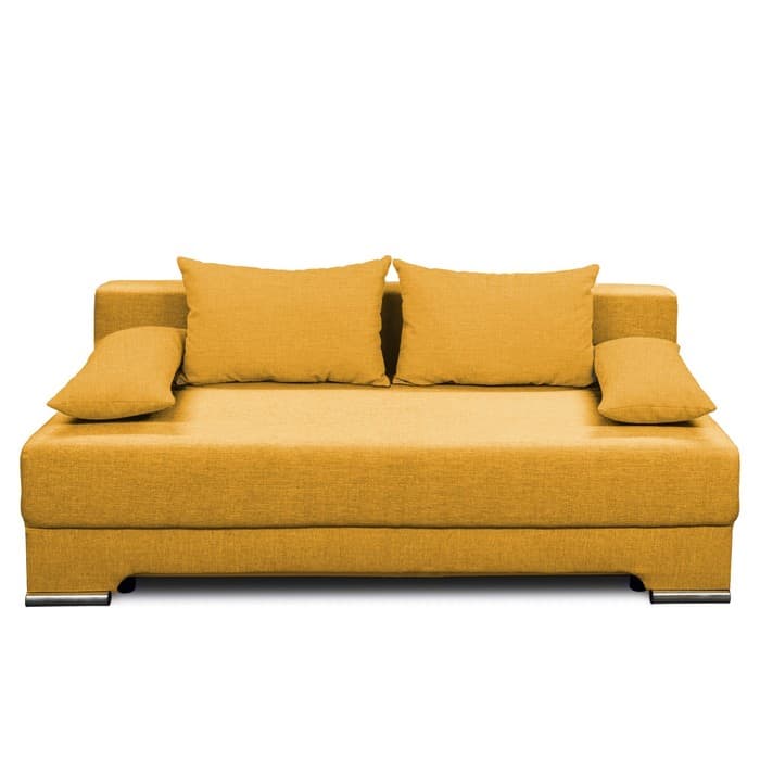 Диван прямой «Киви», спальное место 1400×1900 мм, обивка ткань, цвет савана елоу