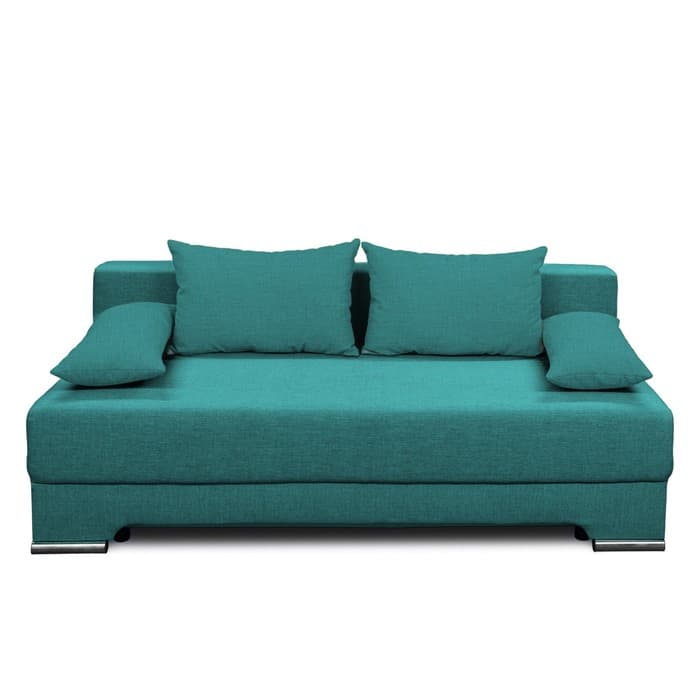 Диван прямой «Киви», спальное место 1400×1900 мм, обивка ткань, цвет савана лагун