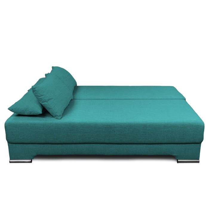 Диван прямой «Киви», спальное место 1400×1900 мм, обивка ткань, цвет савана лагун