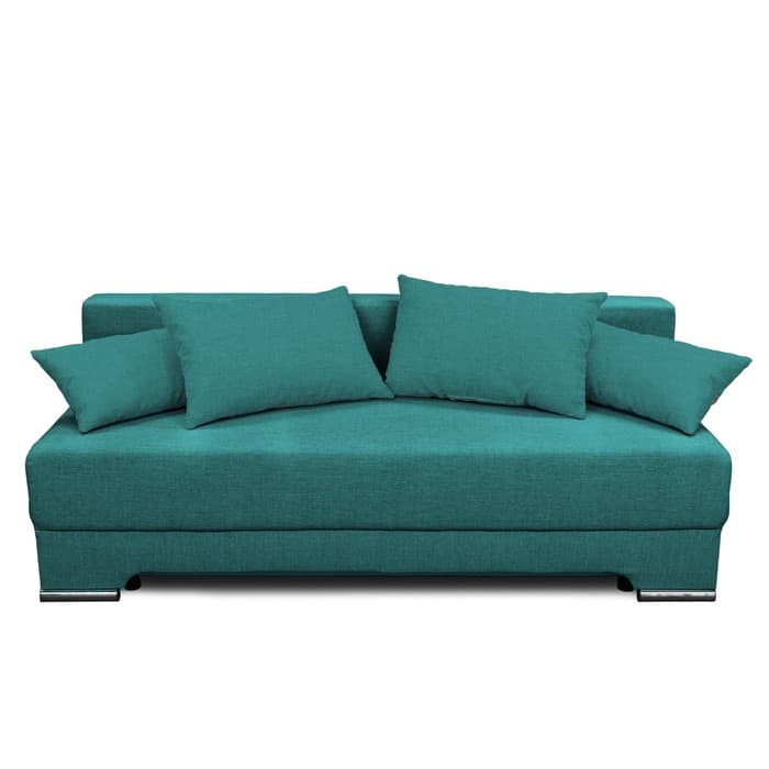 Диван прямой «Киви», спальное место 1400×1900 мм, обивка ткань, цвет савана лагун