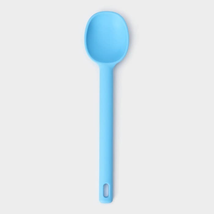 Ложка Доляна «Люкс», 28×6.5×2 см, голубая