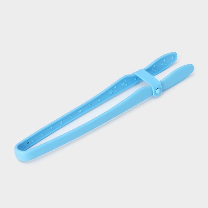 Щипцы кухонные Доляна «Дуэт», 24.5×4.5×2 см, голубые