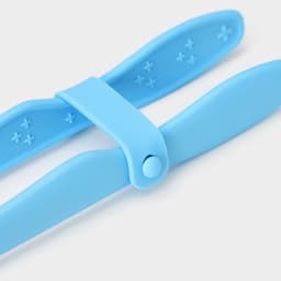 Щипцы кухонные Доляна «Дуэт», 24.5×4.5×2 см, голубые