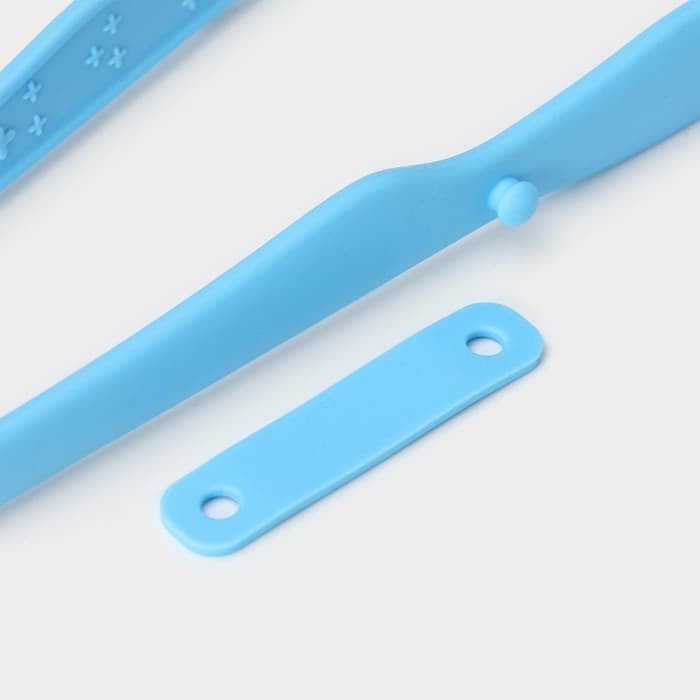 Щипцы кухонные Доляна «Дуэт», 24.5×4.5×2 см, голубые