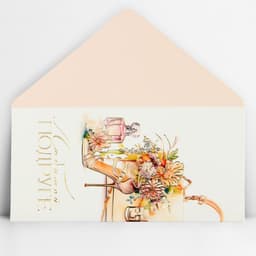 Конверт для денег «Любимой подруге», тиснение, 16.5×8 см