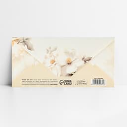 Конверт для денег «С днём свадьбы», тиснение, 16.5×8 см