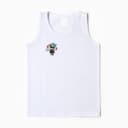 Майка для девочки, белая, размер 26 (80-86 см), принт МИКС