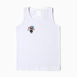 Майка для девочки, белая, размер 26 (80-86 см), принт МИКС