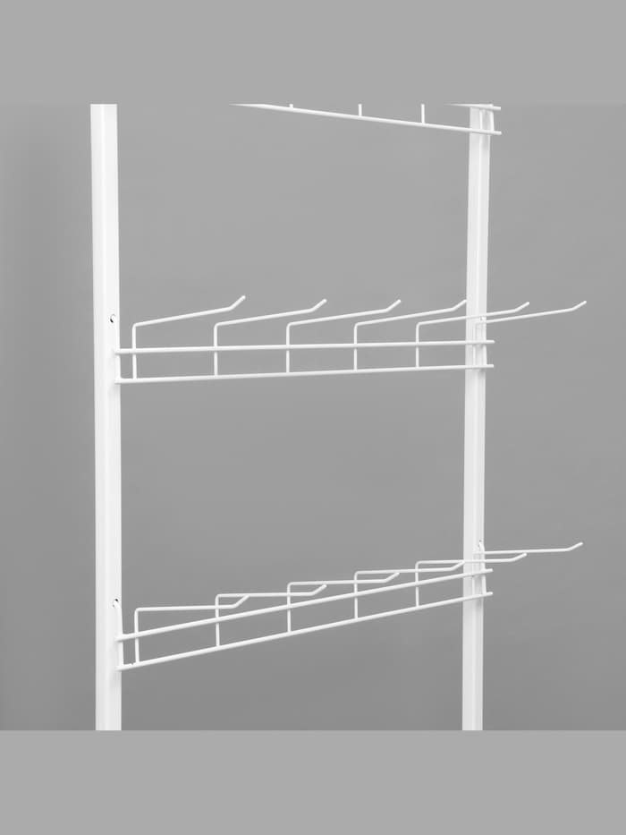 Стойка прикассовая, с крючками, 64×50×185 см, белая
