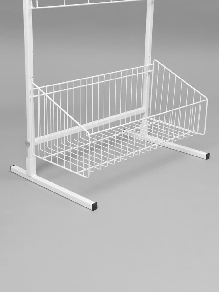 Стойка прикассовая, с крючками, 64×50×185 см, белая