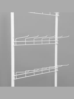 Стойка прикассовая, с крючками, 64×50×185 см, белая