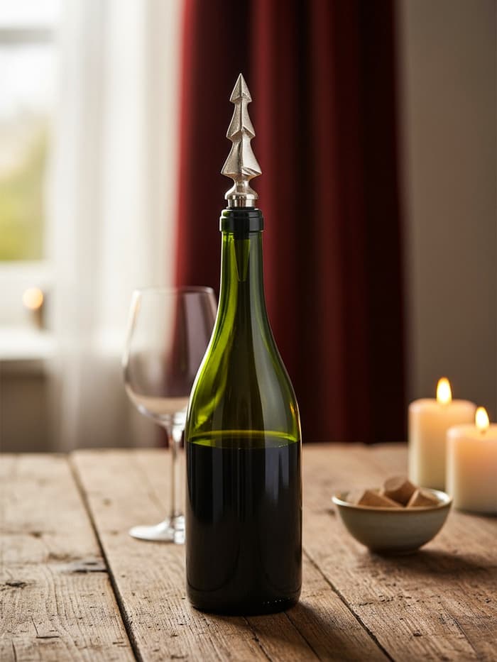 Пробка для бутылки «Ёлочка», 3×3×17 см, алюминий