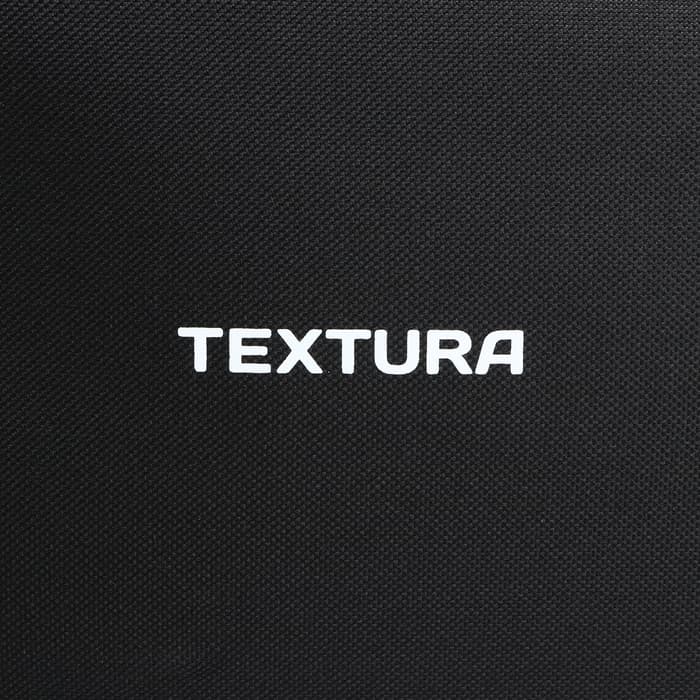 Сумка для обуви на молнии TEXTURA, наружный карман, чёрная