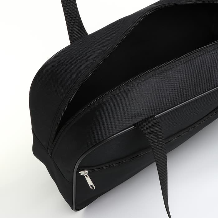 Сумка для обуви на молнии TEXTURA, наружный карман, чёрная