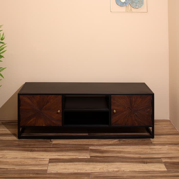 Тумба под ТВ «Брауни», 140×40×50 см, манговое дерево