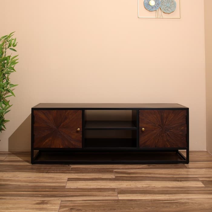 Тумба под ТВ «Брауни», 140×40×50 см, манговое дерево