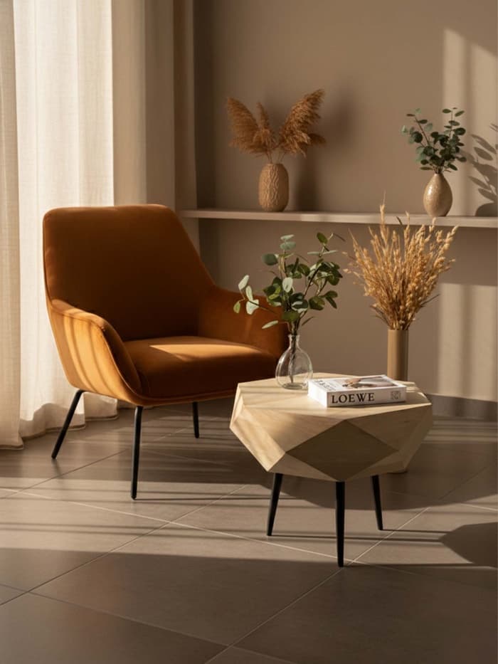 Столик кофейный, 51×51×50 см, манговое дерево