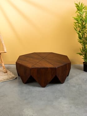 УЦЕНКА Столик журнальный, 85×85×31 см, манговое дерево