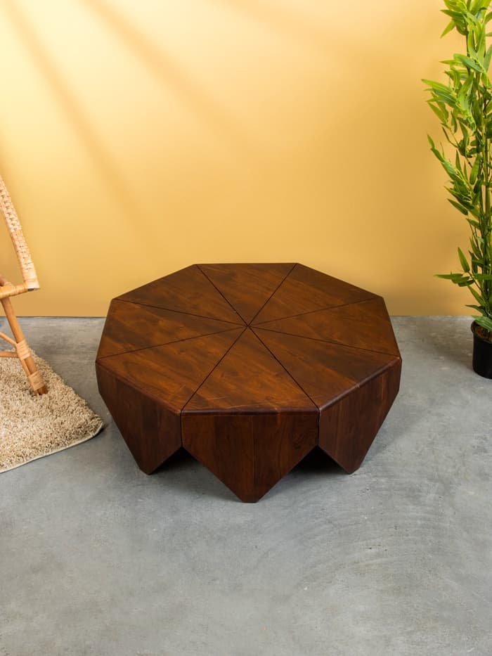 УЦЕНКА Столик журнальный, 85×85×31 см, манговое дерево